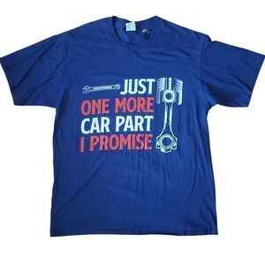 Blue Graphic T Shirt One More Car‎ Part I Promise Mechanic Auto Repair Blue Lg